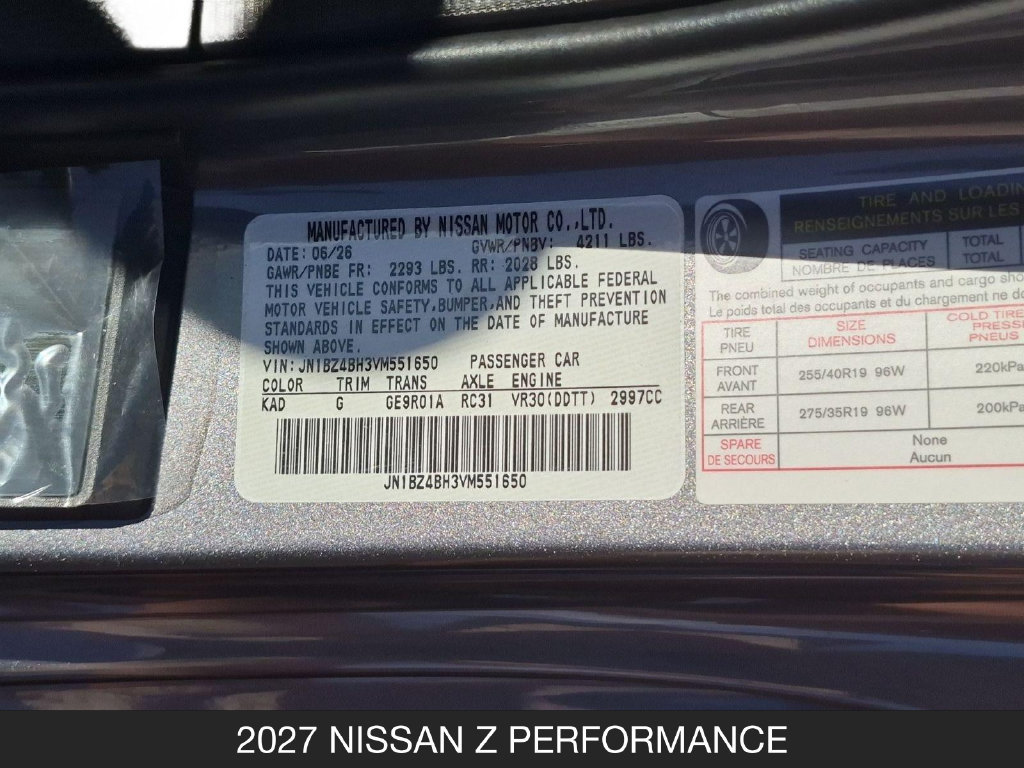 New 2027 Nissan Z Performance RWD image 23