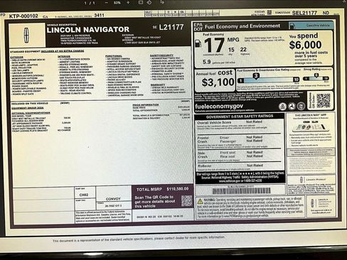 New 2025 Lincoln Navigator L Reserve w/ Jet Appearance Package image 14