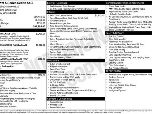 Used 2021 BMW 540i w/ Premium Package image 7