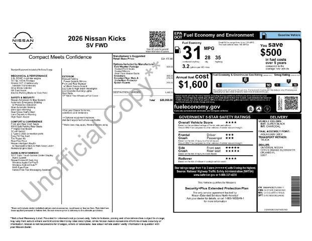 Certified 2026 Nissan Kicks SV w/ Cold Weather Package FWD image 4