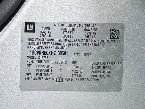 Used 2017 Chevrolet Silverado 1500 LT w/ All Star Edition AWD/4WD image 13