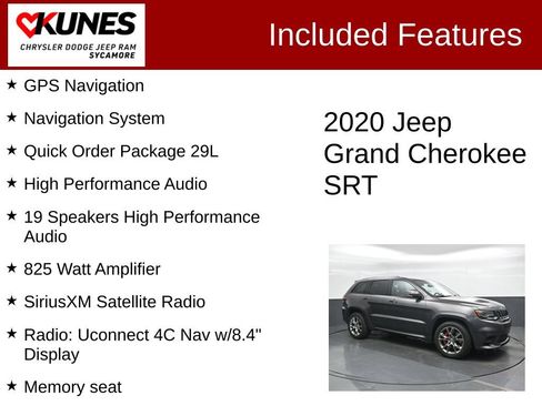 Used 2020 Jeep Grand Cherokee SRT AWD/4WD image 3