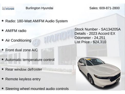 Used 2023 Honda Accord EX image 5