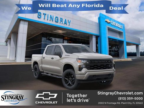 New 2026 Chevrolet Silverado 1500 Custom w/ Turbomax Blackout Package RWD image 1