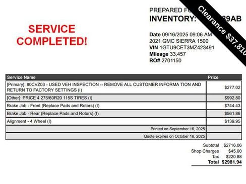 Used 2021 GMC Sierra 1500 Elevation w/ X31 Off-Road Package image 8