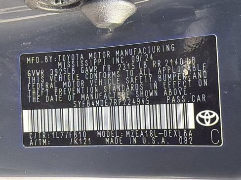 Certified 2024 Toyota Corolla LE image 26