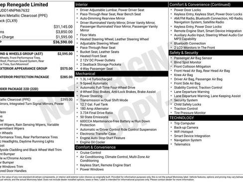 Used 2022 Jeep Renegade Limited w/ Sun, Sound & Wheels Group AWD/4WD image 5