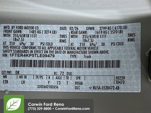 New 2026 Ford Ranger Lariat AWD/4WD image 33
