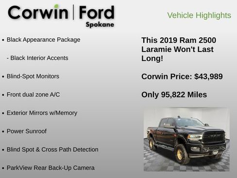 Used 2019 RAM 2500 Laramie w/ Black Appearance Package image 18