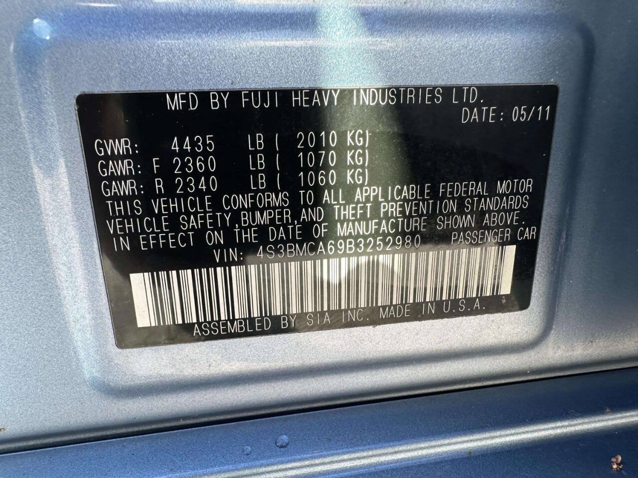 Used 2011 Subaru Legacy 2.5i AWD/4WD image 25