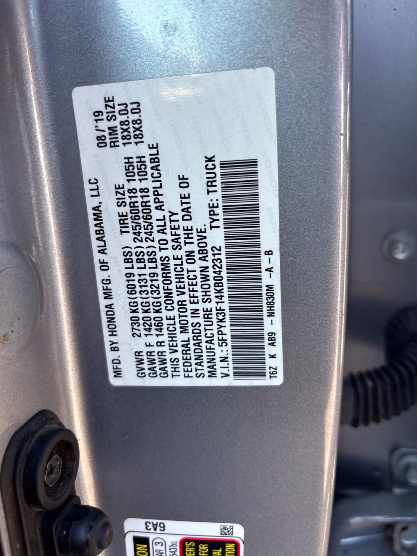 Used 2019 Honda Ridgeline Sport image 39