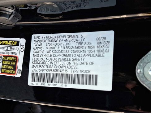 New 2025 Honda Ridgeline Black Edition image 10