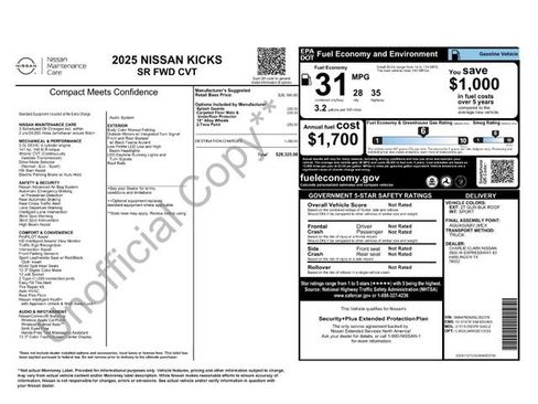 Certified 2025 Nissan Kicks SR FWD image 17