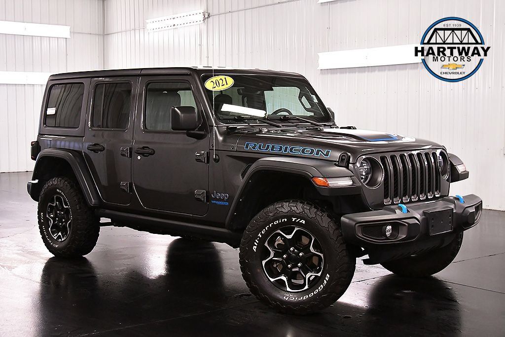 Used 2021 Jeep Wrangler Unlimited Rubicon 4xe w/ Cold Weather Group AWD/4WD image 1