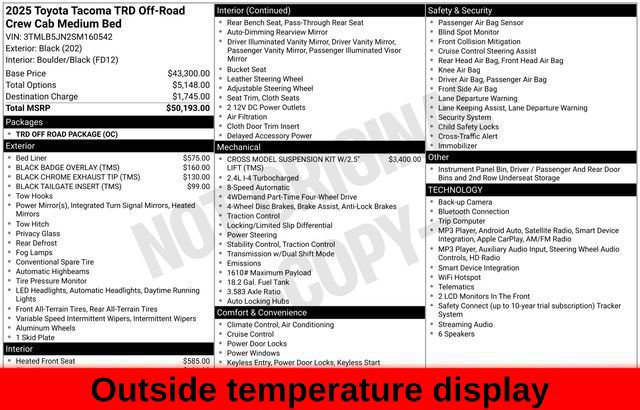 Used 2025 Toyota Tacoma TRD Off-Road AWD/4WD image 66