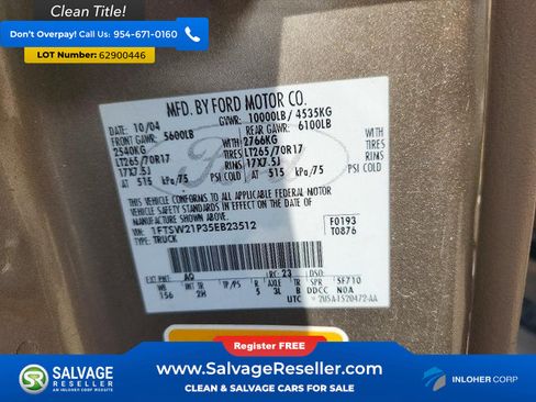 Used 2005 Ford F250 4x4 Crew Cab Super Duty image 16