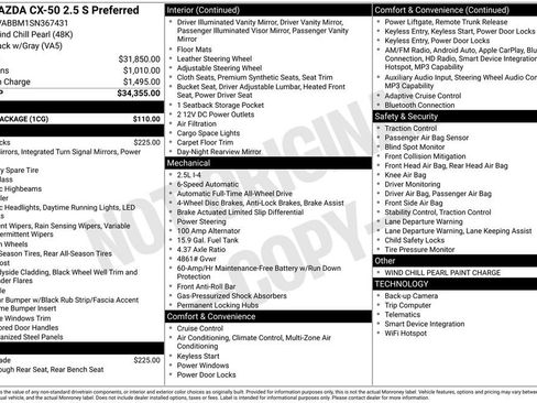 New 2025 MAZDA CX-50 AWD 2.5 S w/ Cargo Package image 4