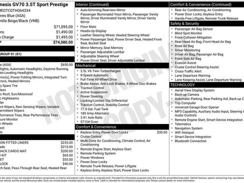 New 2026 Genesis GV70 3.5T Sport Prestige AWD/4WD image 4