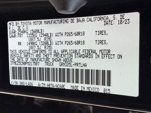 Certified 2023 Toyota Tacoma Limited w/ Nightshade Package RWD image 34