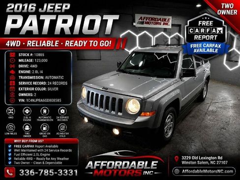 Used 2016 Jeep Patriot Sport w/ Power Value Group AWD/4WD image 1