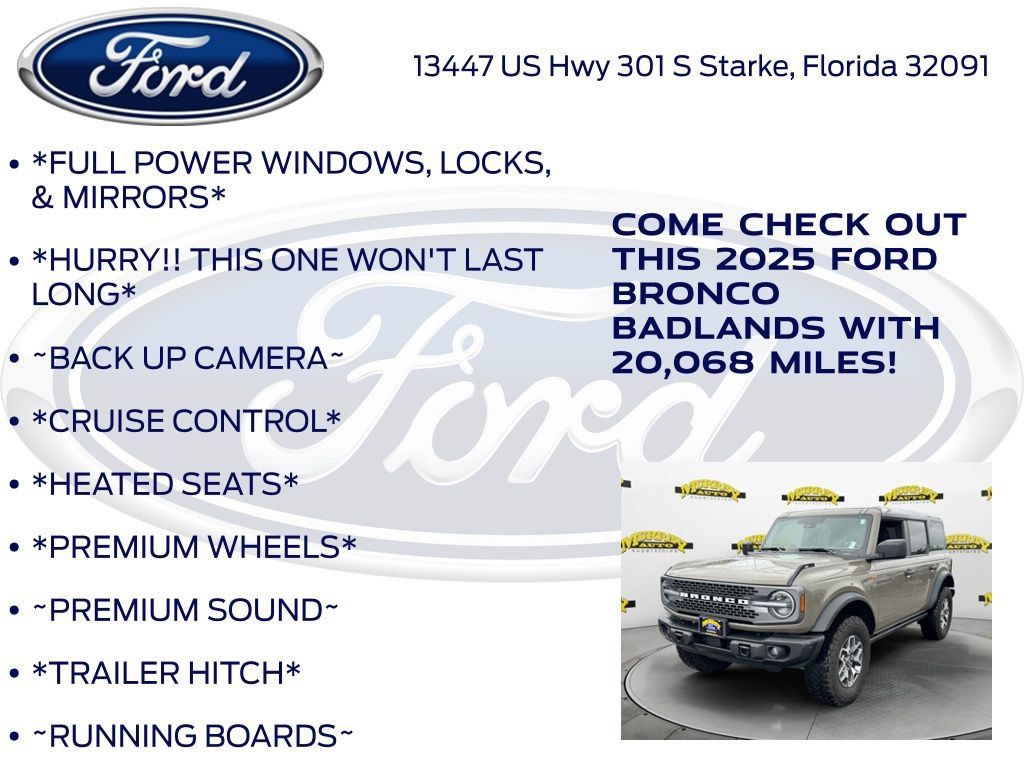 Certified 2025 Ford Bronco Badlands AWD/4WD image 12