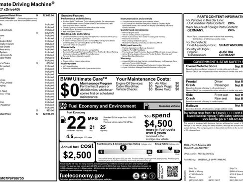 Used 2023 BMW X7 xDrive40i w/ M Sport Package image 63