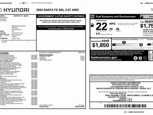 Used 2020 Hyundai Santa Fe SEL image 4