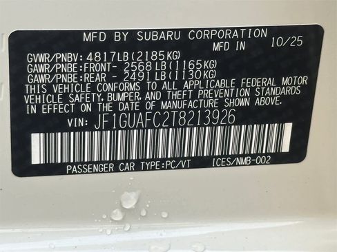 New 2026 Subaru Impreza 2.0i Sport image 25