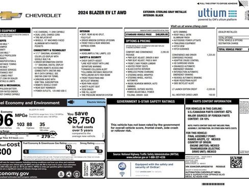 Used 2024 Chevrolet Blazer EV LT AWD/4WD image 3