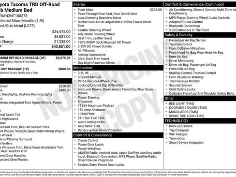 Used 2022 Toyota Tacoma TRD Off-Road w/ TRD Premium Off Road Package image 26