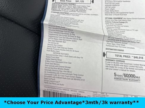 Certified 2022 Chrysler Pacifica Touring-L w/ S Appearance Package image 37