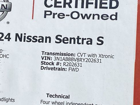 Certified 2024 Nissan Sentra S FWD image 35
