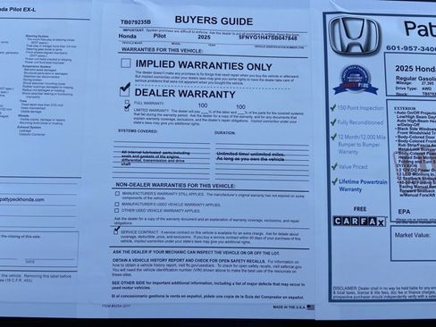 Used 2025 Honda Pilot EX-L image 5