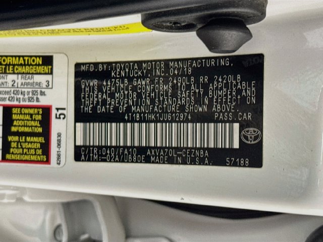 Used 2018 Toyota Camry LE FWD image 36