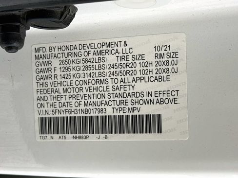 Used 2022 Honda Pilot Sport image 35