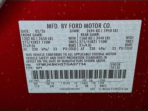 New 2026 Ford Explorer ST-Line w/ ST-Line Street Pack AWD/4WD image 20