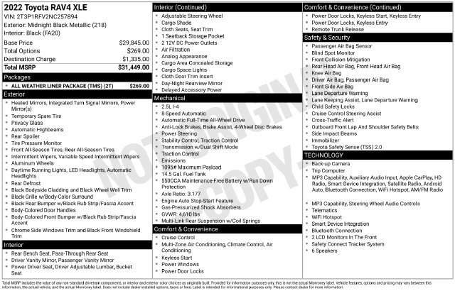 Certified 2022 Toyota RAV4 XLE AWD/4WD image 35