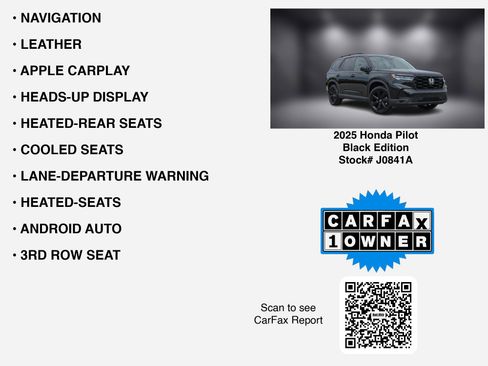 Used 2025 Honda Pilot Black Edition image 7