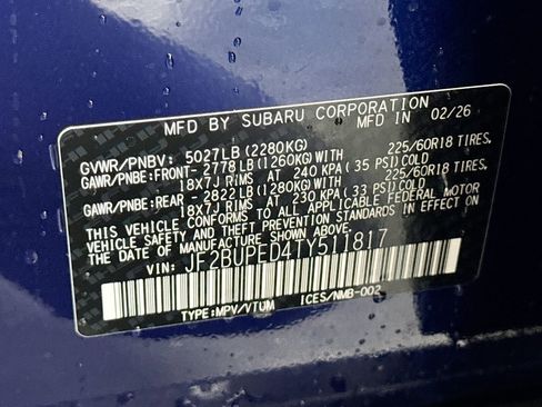 New 2026 Subaru Outback Touring AWD/4WD image 31