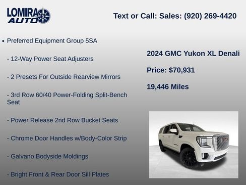 Used 2024 GMC Yukon XL Denali w/ Max Trailering Package AWD/4WD image 8