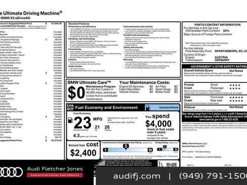 Used 2023 BMW X5 sDrive40i w/ Parking Assistance Package image 2