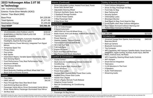 Used 2023 Volkswagen Atlas SE AWD/4WD image 35