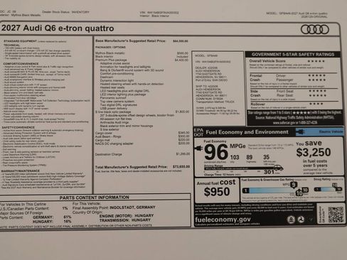 New 2027 Audi Q6 e-tron Premium Plus AWD/4WD image 38