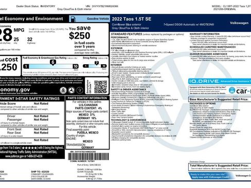 Used 2022 Volkswagen Taos SE w/ IQ.Drive SE Package image 4