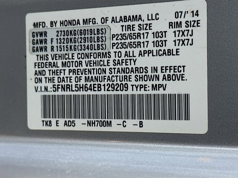 Used 2014 Honda Odyssey EX-L image 12