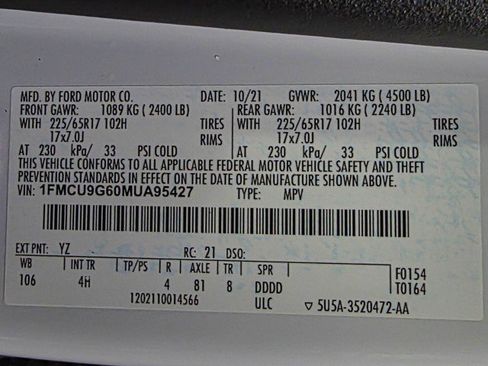 Used 2021 Ford Escape SE w/ Convenience Package image 42