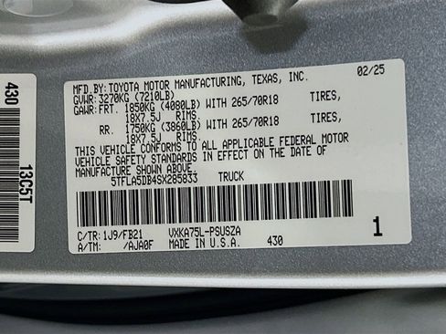 New 2025 Toyota Tundra SR5 AWD/4WD image 28