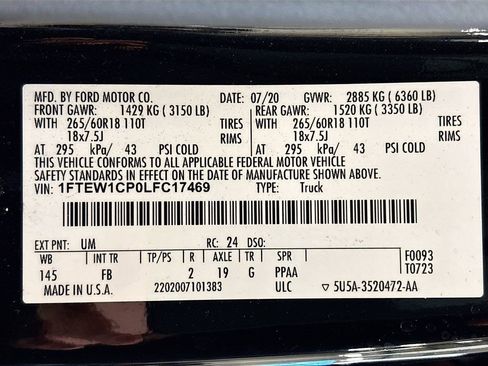 Used 2020 Ford F150 XLT w/ Equipment Group 302A Luxury image 27