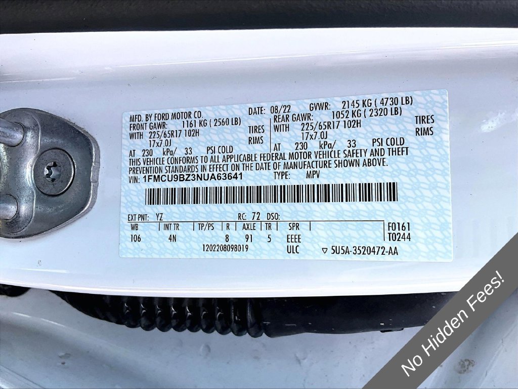 Used 2022 Ford Escape SE AWD/4WD image 29