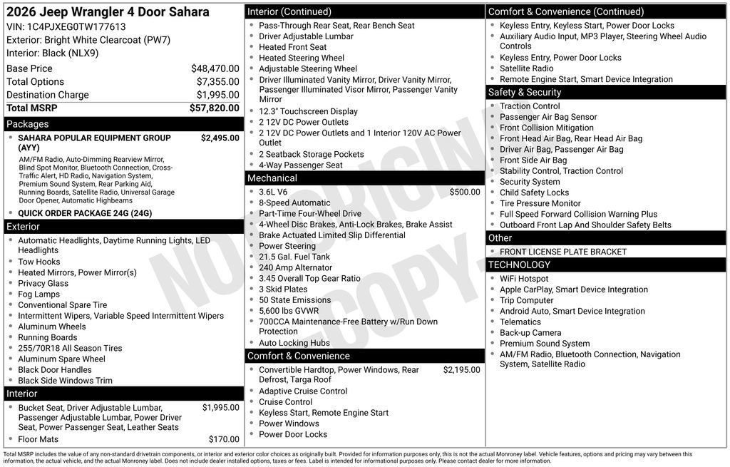 New 2026 Jeep Wrangler Unlimited Sahara AWD/4WD image 27
